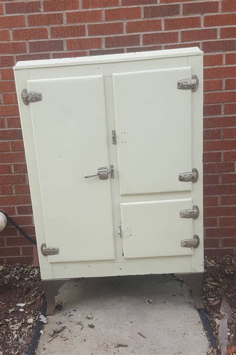 metal ice box for sale|1940s ice box.